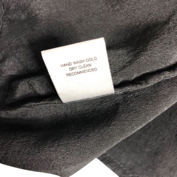 Daniel Rainn Top M Black Silk Crochet Flutter Sleeve Tunic Fairy Cottage Peasant - Picture 10 of 13